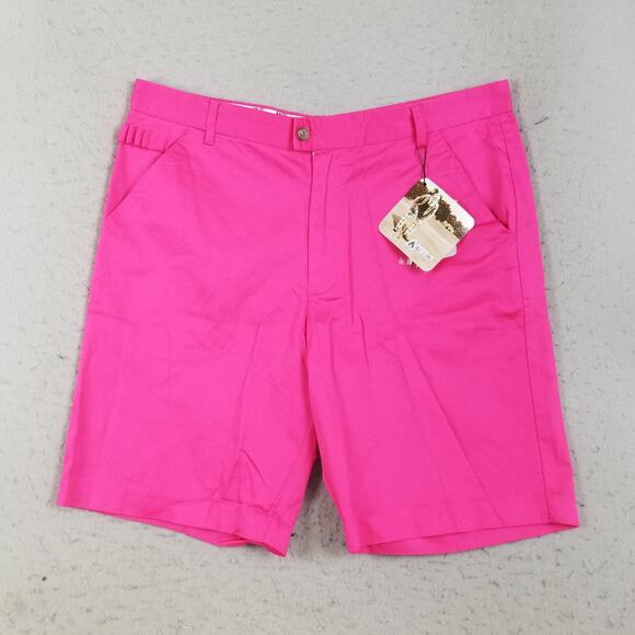 Royal & Awesome Shorts Mens 38 Pink Golf Performance Stretch Fun Party New - Picture 1 of 16